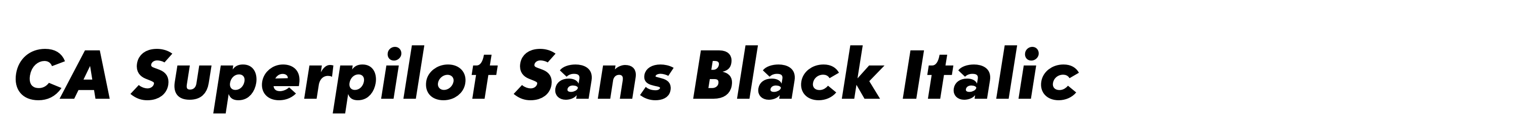 CA Superpilot Sans Black Italic